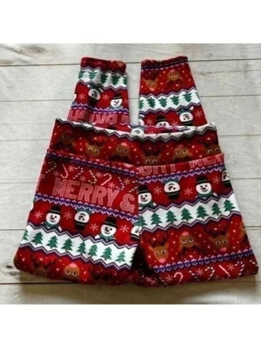 NOBoundaries Women’s fleece lined Pajamas holiday Christmas sizeXL (15-17) Xmas